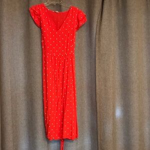 Beautiful Old Navy pink dress w/ white polka dots